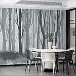 Wall murals Group of trees in a forest
