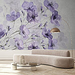 Wall murals Group of purple flowers