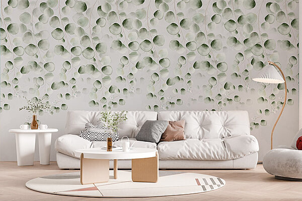 Gentle leaves cascading downwards Wall murals Gentle leaves cascading downwards