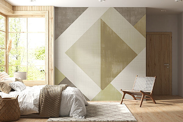 Abstract geometric pattern in muted tones Wall murals Abstract geometric pattern in muted tones