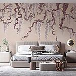 Wall murals Painting of a tree with flowers