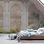 Wall murals Stone archways with plants and bushes