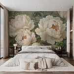 Wall murals Lush blooms of delicate white petals