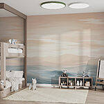 Wall murals Water with mountains in the background