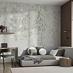 Wall murals Delicate flora and fluttering butterflies