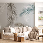 Wall murals Group of feathers on a white background