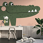 Wall murals Cartoon of a crocodile