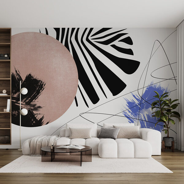 Abstract shapes in vibrant harmony Wall murals Abstract shapes in vibrant harmony