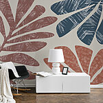 Wall murals Bold and vibrant leaf patterns unite.