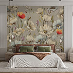 Wall murals Delicate blooms in soft pastels