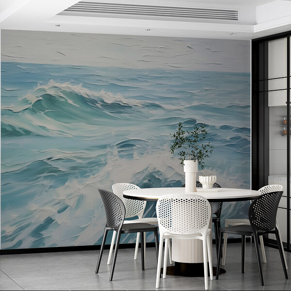 Painting of a wave Wall murals Painting of a wave