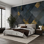 Wall murals Abstract geometric pattern in dark tones