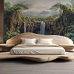Wall murals Waterfall in a forest