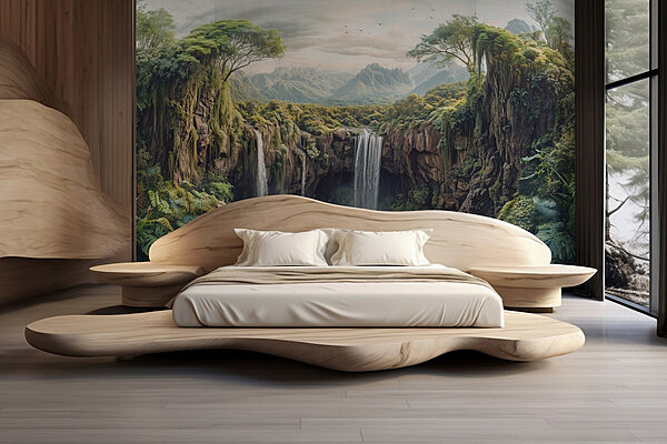 Waterfall in a forest Wall murals Waterfall in a forest