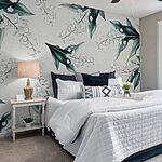 Wall murals Pattern of flowers and leaves