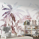 Wall murals Zebras and giraffes in a forest