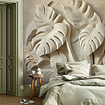Wall murals Stone carving of leaves