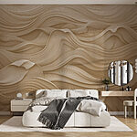 Wall murals Textured waves in soft hues.