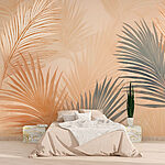 Wall murals Delicate leaves in soft hues