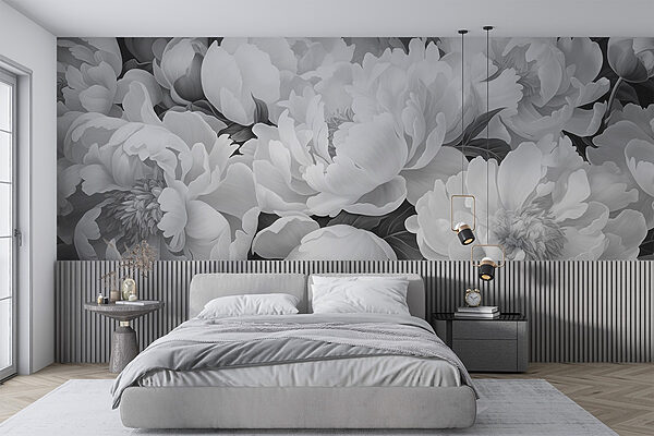 Group of white flowers Wall murals Group of white flowers