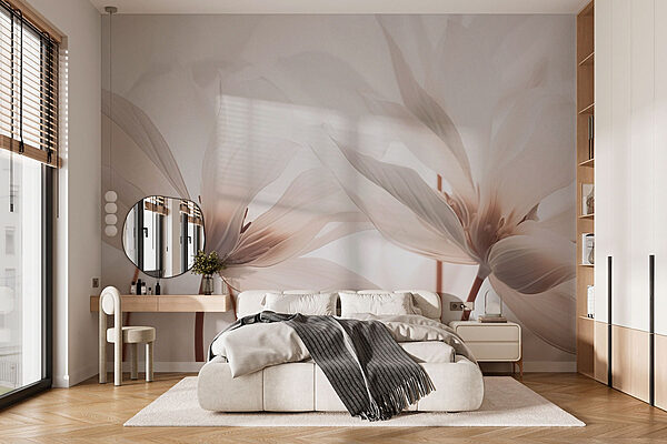 Delicate petals in soft hues Wall murals Delicate petals in soft hues