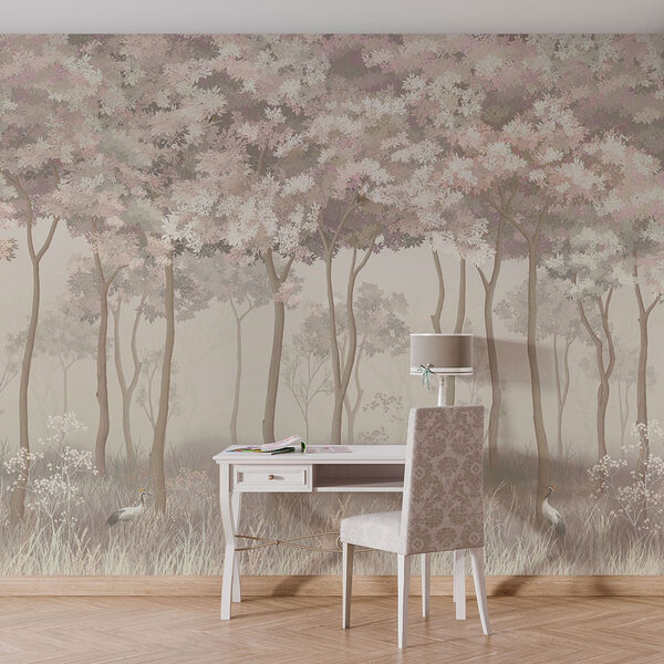 Group of birds in a forest Wall murals Group of birds in a forest