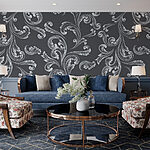 Wall murals Pattern of white and gray swirls