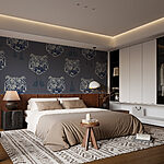 Wall murals Pattern of tigers with tassels