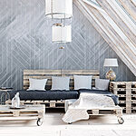 Wall murals White lines on a gray surface