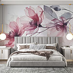Wall murals Delicate blooms in soft hues