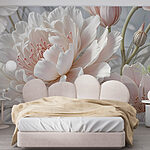 Wall murals Delicate blooms in soft pastel hues