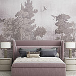 Wall murals Birds flying over trees