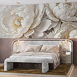 Wall murals Group of white flowers