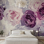 Wall murals Painting of flowers on a surface