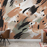 Wall murals Abstract hues and dynamic brushstrokes.
