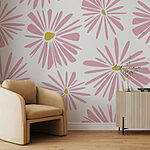 Wall murals Pattern of pink flowers