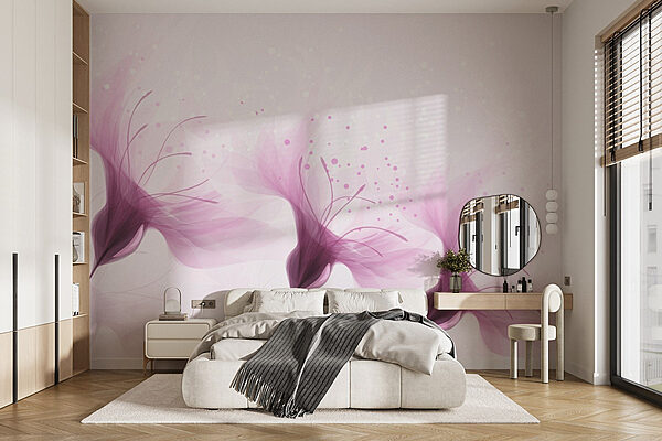 Delicate flowers in soft hues Wall murals Delicate flowers in soft hues