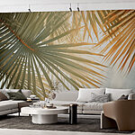 Wall murals Serene palm leaves in soft light