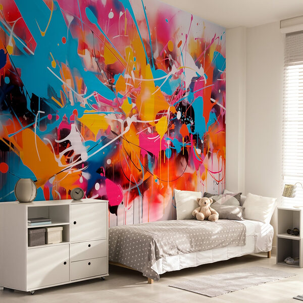 Wall mural Colorful splattered art