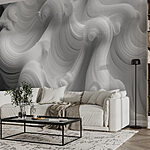 Wall murals White swirly surface