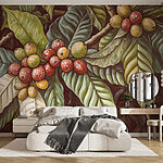 Wall murals Lush foliage and vibrant fruit cluster