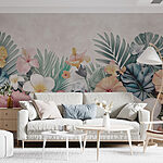 Wall murals Group of flowers and leaves