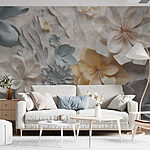 Wall murals Group of paper flowers