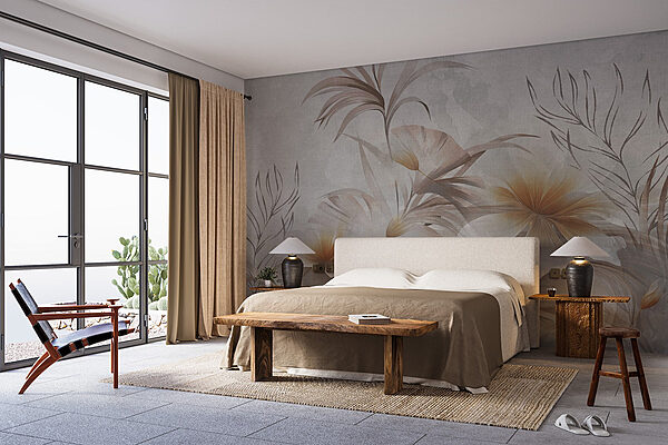 Serene floral watercolor design Wall murals Serene floral watercolor design