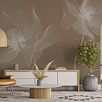 Wall murals Delicate blooms on soft backdrop