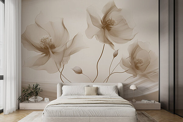 Delicate petals in soft hues Wall murals Delicate petals in soft hues