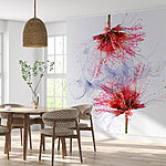 Wall murals Delicate flowers with ethereal charm