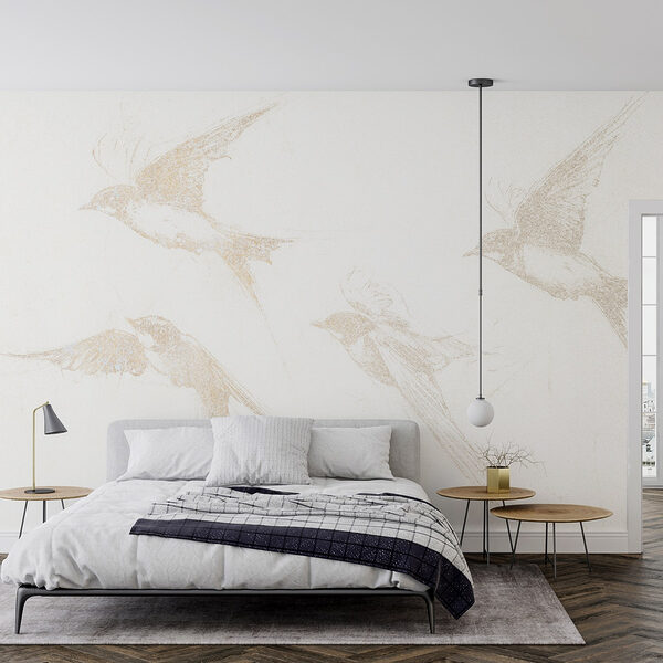 Group of birds flying Wall murals Group of birds flying