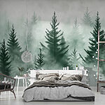 Wall murals Group of trees in the fog
