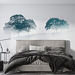 Wall murals Trees in the fog